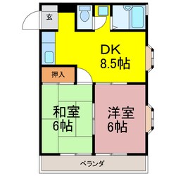 名崎ハイツの物件間取画像